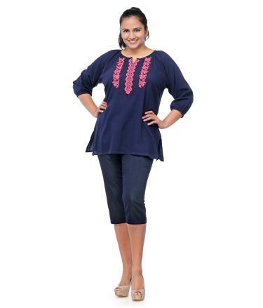 Pluss_Tasveer_796_19_Kurti_Navy