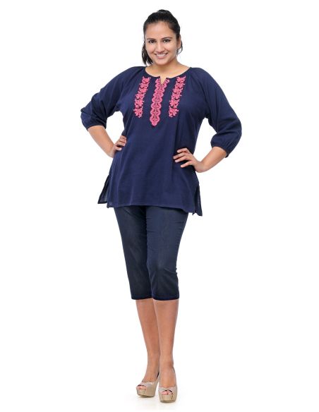 Pluss_Tasveer_796_19_Kurti_Navy