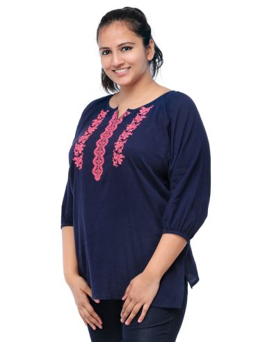 Pluss_Tasveer_796_19_Kurti_Navy