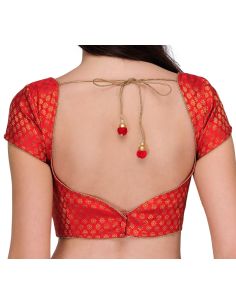 Fabroop_Tasveer_851_120_BLOUSE_Red_Gold_Round_Flower 2