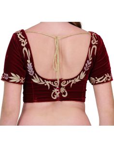 Fabroop_Tasveer_851_127_BLOUSE_Green_Half_Sleeve_Gold_White 2