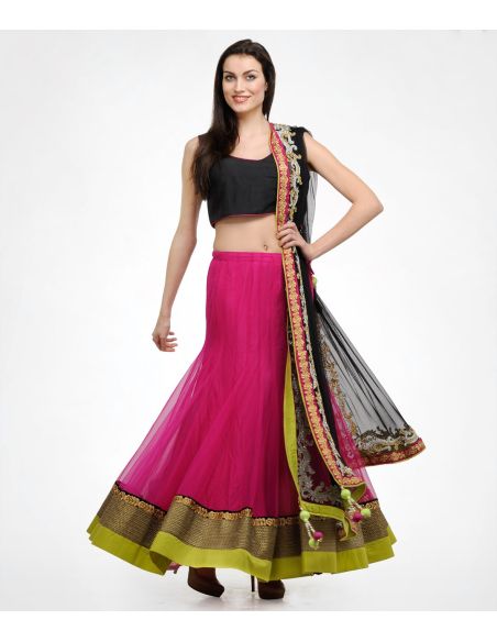 Shakumbhari_Tasveer_Lehenga_Red_Green