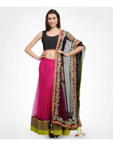 Shakumbhari_Tasveer_Lehenga_Red_Green