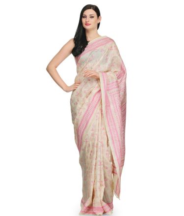 Tasveer Saree_CreamPink 