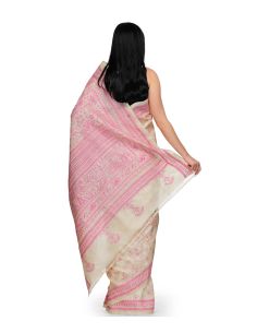 Tasveer Saree_CreamPink  2