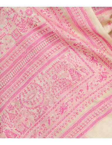 Tasveer Saree_CreamPink 
