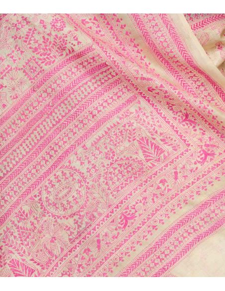 Tasveer Saree_CreamPink 