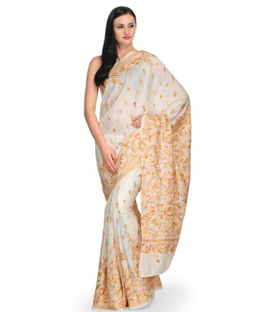 Tasveer Saree_WhiteFlwr 