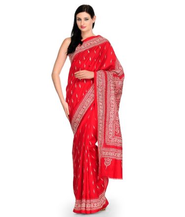 Tasveer Saree_RedWhite