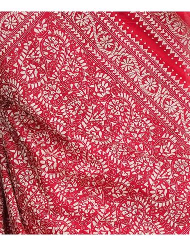 Tasveer Saree_RedWhite