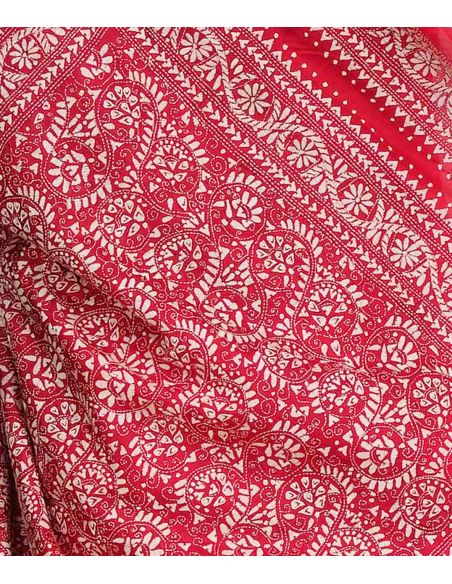 Tasveer Saree_RedWhite