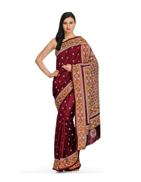 Tasveer Saree_MaroonPrntd02 