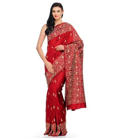 Tasveer Saree_Maroon 