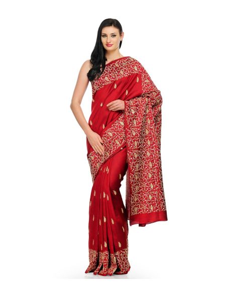 Tasveer Saree_Maroon 