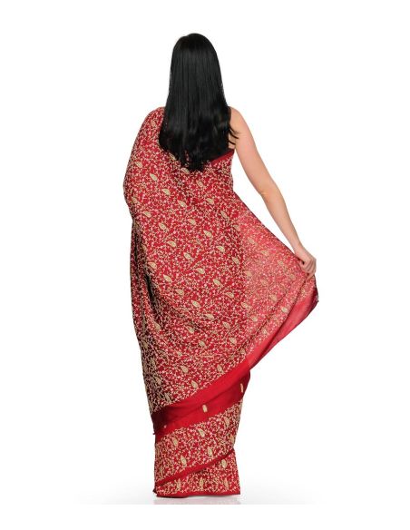 Tasveer Saree_Maroon 