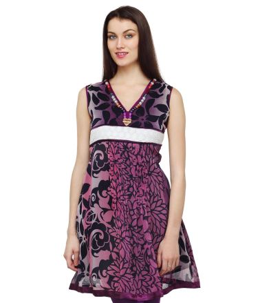 Aujjessa_Tasveer_Kurti_Purple_White