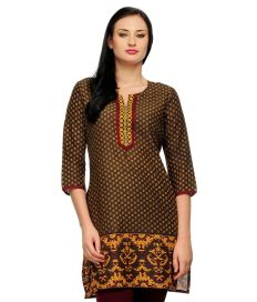 Aujjessa_Tasveer_Kurti_Dark_Brown 2