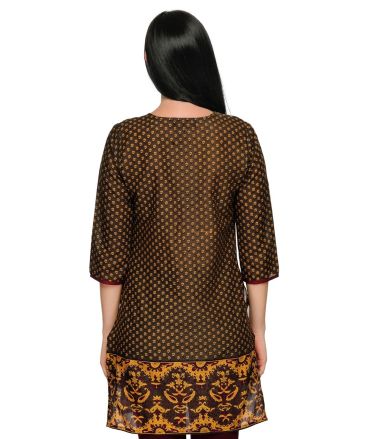 Aujjessa_Tasveer_Kurti_Dark_Brown