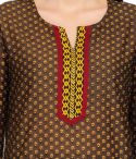 Aujjessa_Tasveer_Kurti_Dark_Brown