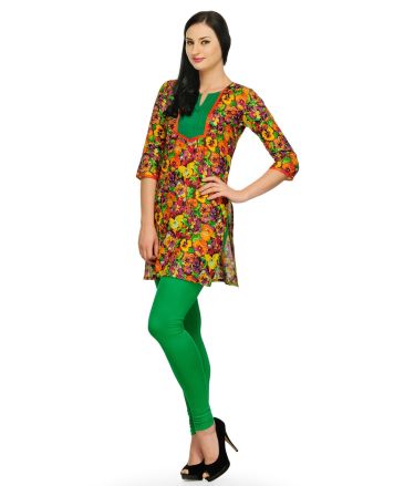 Aujjessa_Tasveer_Kurti_Green_Orange 