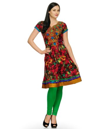 Aujjessa_Tasveer_Kurti_Maroon_Green