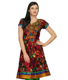 Aujjessa_Tasveer_Kurti_Maroon_Green 2