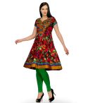 Aujjessa_Tasveer_Kurti_Maroon_Green