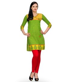 Aujjessa_Tasveer_Kurti_Yellow_Green  2