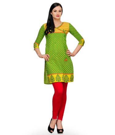 Aujjessa_Tasveer_Kurti_Yellow_Green 