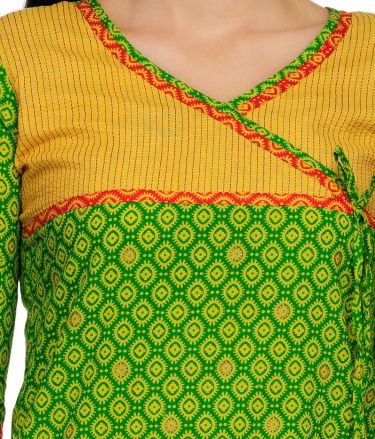 Aujjessa_Tasveer_Kurti_Yellow_Green 