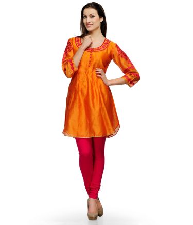 Fuchsia Design_Tasveer_586_23 KURTI_ ORANGE